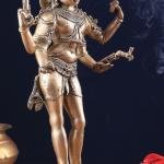 Pure Brass Lord Shiva Pashupatinath | 18" x 7.5" x 5.5" | 5.050 kg | Hoysala Temple Art | Lord of Beasts | Sacred Hindu Sculpture | Jaipurio